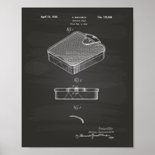 Poster Bathroom Scale 1938 Patent Art Chalkboard