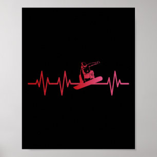 Poster Batida de Neve 80s 90s Retro Winter Snowboard