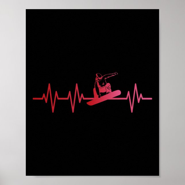 Poster Batida de Neve 80s 90s Retro Winter Snowboard (Frente)