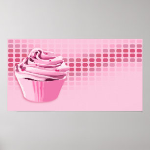 Poster batidas da padaria: cupcake