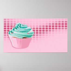Póster batidas de padaria: cupcake