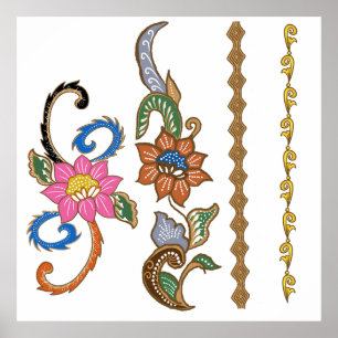 Poster Batik Motifs Design