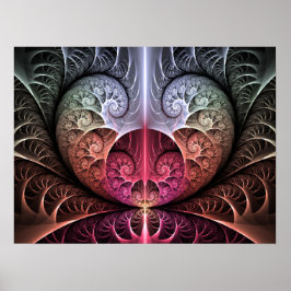 Poster Batimento cardíaco, Arte Fractal de Fantasia Surre