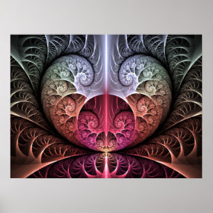 Poster Batimento cardíaco, Arte Fractal de Fantasia Surre