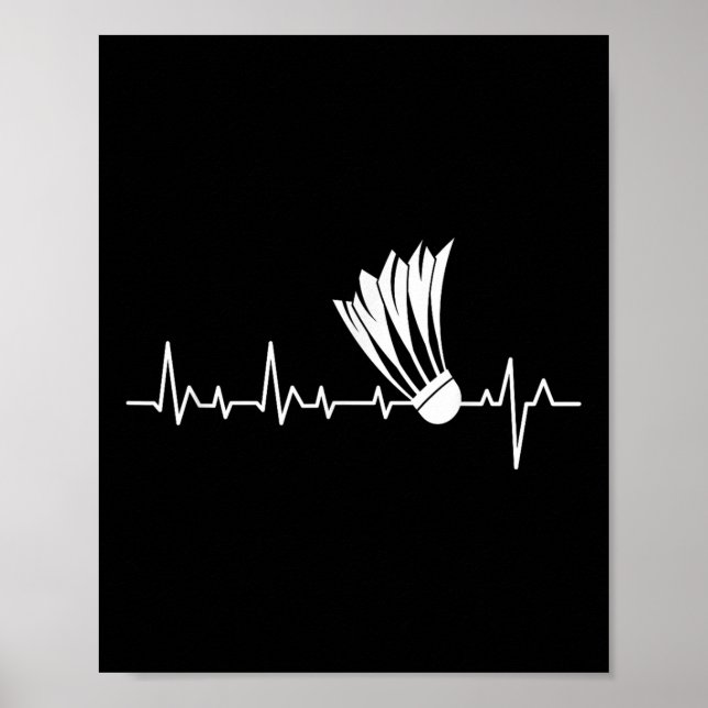 Poster Batimento Cardíaco de Shuttle - Jogador de Badmint (Frente)