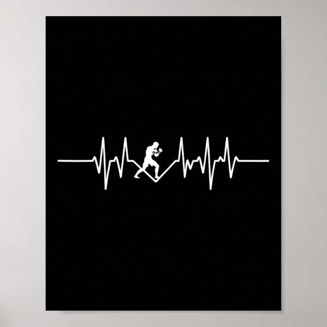 Poster Batimento Cardíaco de um Fã de Kickboxer MMA  (Frente)