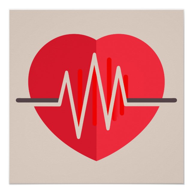 Póster Batimentos cardíacos gradiente (Frente)