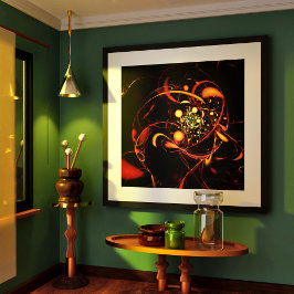 Póster Batimentos de coração Abstrato