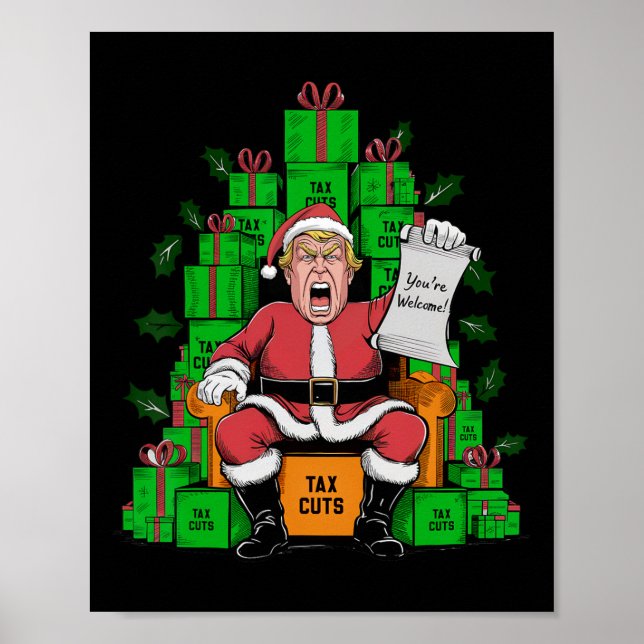 Poster Batimentos de impostos de Papais noeis você é bem- (Frente)