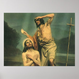 Póster Batismo de Jesus Cristo por João Batista