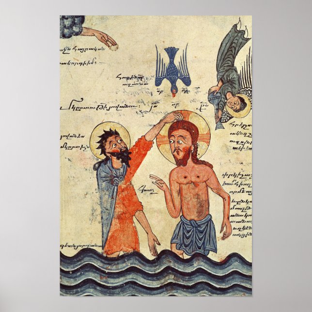 Poster Batismo do Cristo, de um Evangelho (Frente)