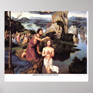 Poster Batismo do Cristo por Joachim Patinier