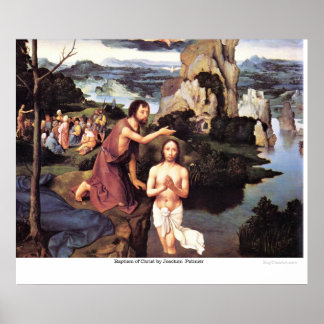 Poster Batismo do Cristo por Joachim Patinier