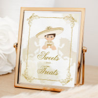 Batismo mexicano branco e Dourado - Aniversário do