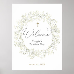 Poster Batismo Respiratório do Bebê ou Boas-vindas à Comu