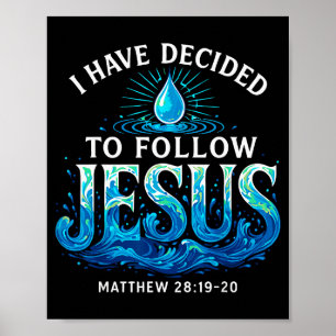 Poster Batizado Eu Decidi Seguir o Batismo de Jesus