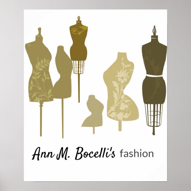 Poster Batizar seu Artesanato, Sewing Room Mannequin (Frente)