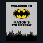 Poster Batman - Cidade de Gotham | Sinal de aniversário S<br><div class="desc">Bem-vindos a todos os convidados do seu filho no Aniversário com este Sinal de Boas-vindas do Batman.</div>