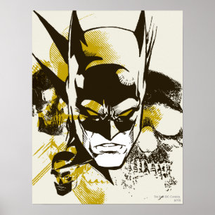 Poster Batman Cowl and Skulls