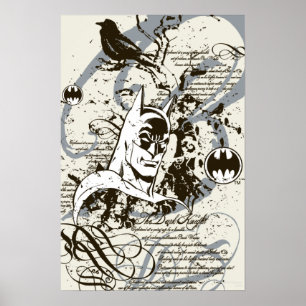 Póster Batman Dark Knight Manuscript Montage