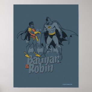 Póster Batman E Robin - Gráfico Em Dificuldade