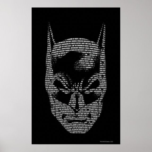 Póster Batman Head Mantra (Frente)