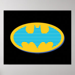 Poster Batman Símbolo de faixas cianas