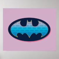 Batman | Símbolo rosa e azul