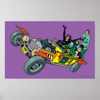 Poster Batman Villains Em Jokermobile