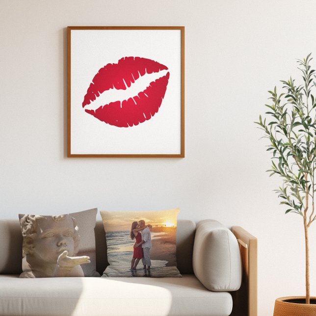 Poster Batom Ombre Vermelho Rico (Rich Red Ombre Lipstick Poster)