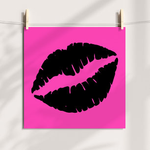 Poster Batom Preto a Rosa