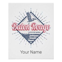 Póster Baton Rouge City Louisiana EUA