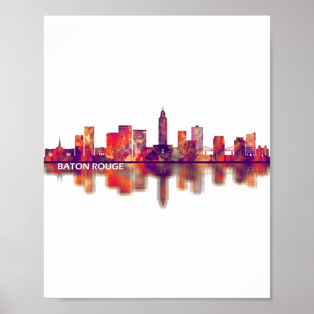 Poster Baton Rouge Louisiana Skyline (Frente)