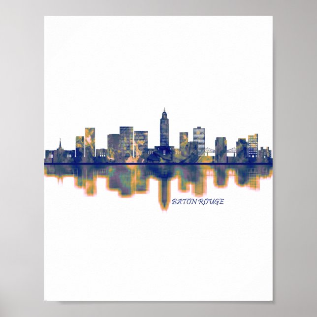 Poster Baton Rouge Skyline (Frente)