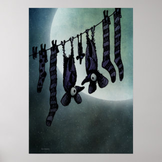 Póster Bats de Lua Engraçados