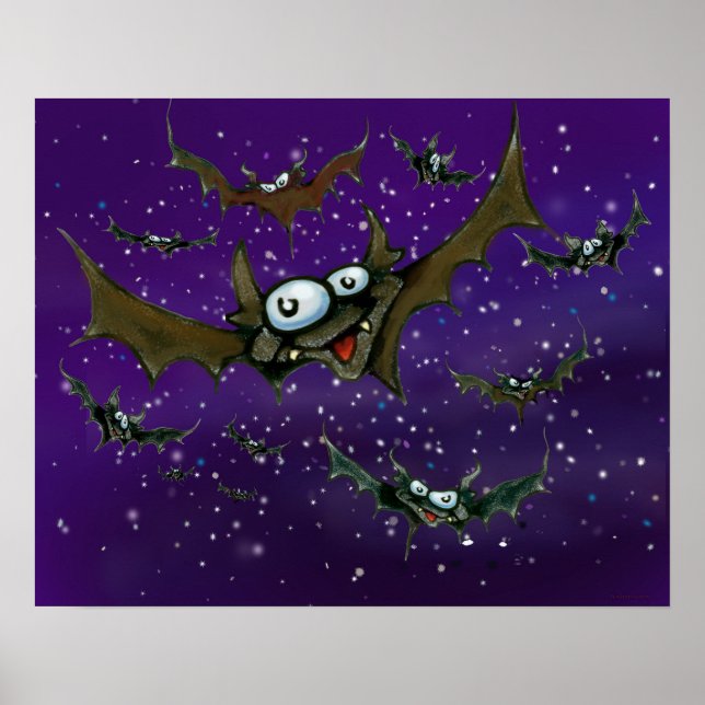 Poster Bats Night Sky (Frente)