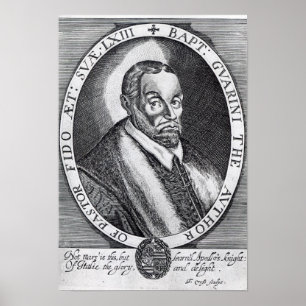 Poster Battista Guarini, frontispiece 'ao pastor do IL