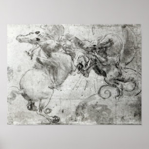 Póster Battle between a Rider and a Dragon, c.1482
