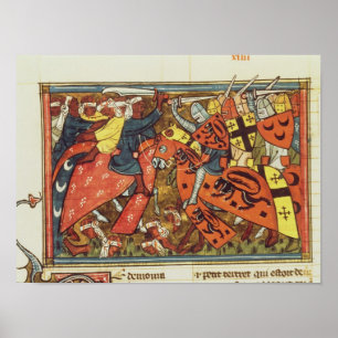 Póster Battle between Crusaders and Moslems
