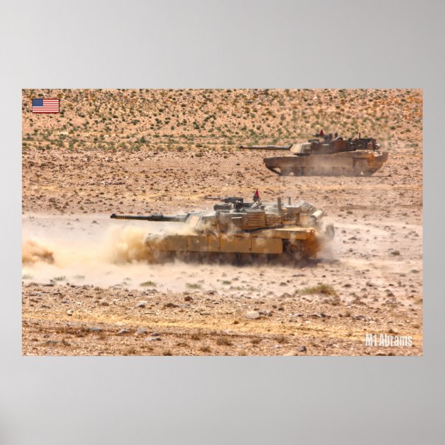 Poster BATTLE TANK - Abrams M1 (Frente)
