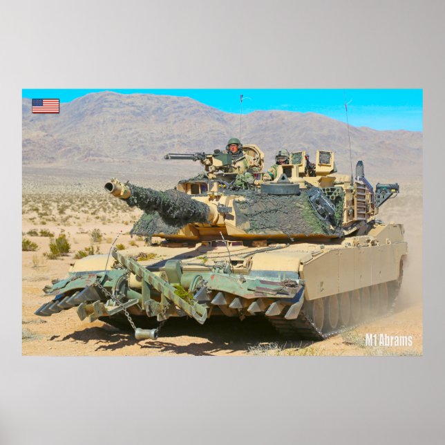 Poster BATTLE TANK - Abrams M1 (Frente)