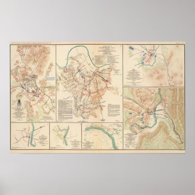 Poster Battlefields Nashville, Tenn (Frente)