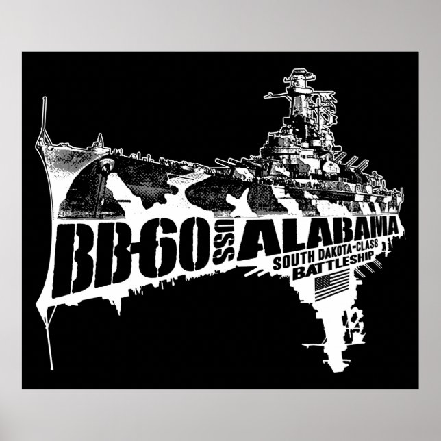 Poster Battleship Alabama (Frente)