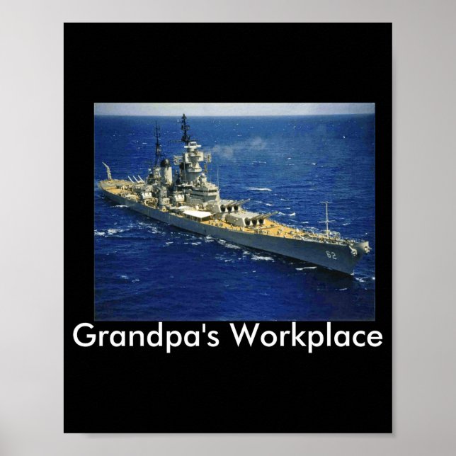 Poster Battleship Uss New Jersey  (Frente)