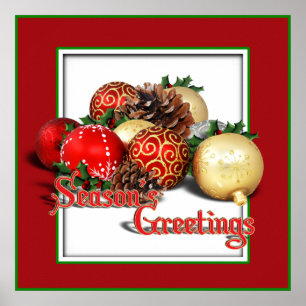 Póster Baubles & Pine Cones