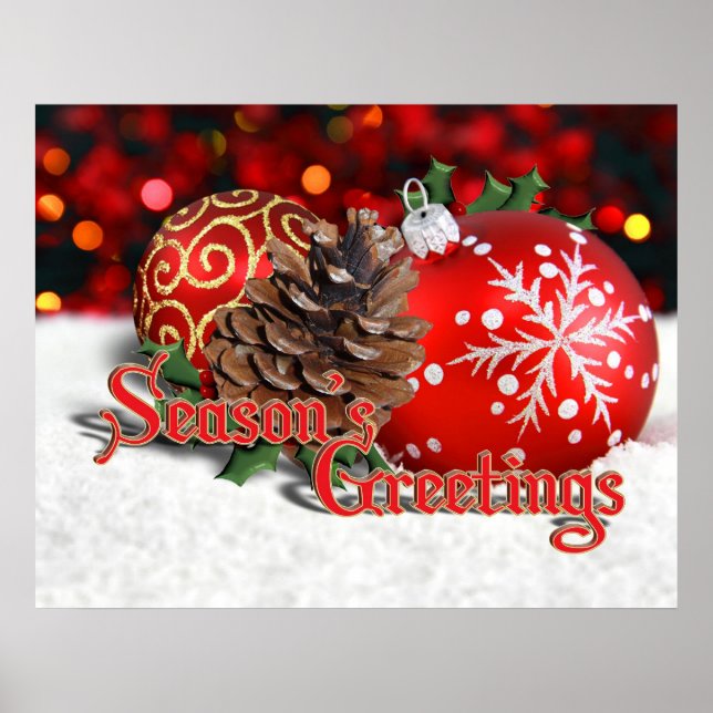 Póster Baubles & Pine Cones (Frente)
