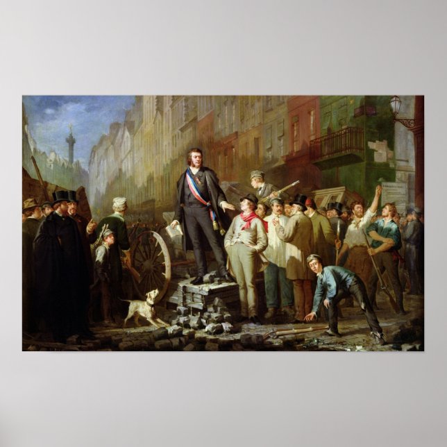 Poster Baudin sobre a Barricada de Faubourg (Frente)