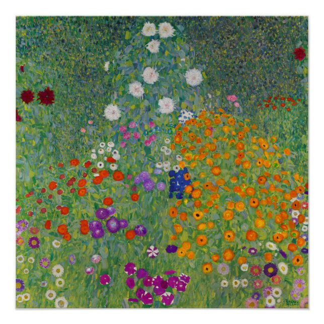 Póster Bauerngarten, Pintura a Óleo, Gustav Klimt (Frente)