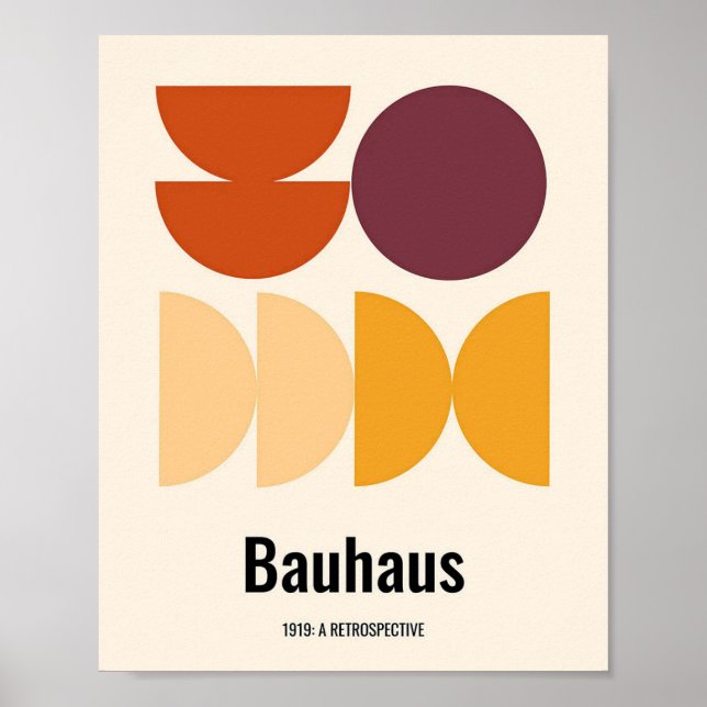 Poster bauhaus, bauhaus design, design moderna, geométric (Frente)