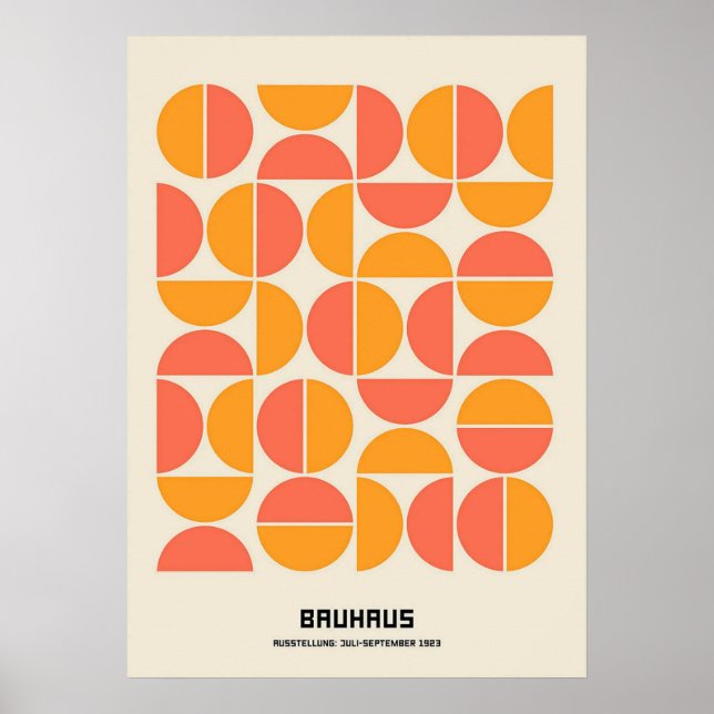 Poster bauhaus, bauhaus design, design moderna, geométric (Frente)
